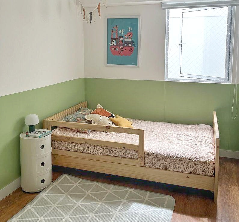 Cama Asiri Flat convertible y evolutiva ideal para la transición de cuna a cama para niños