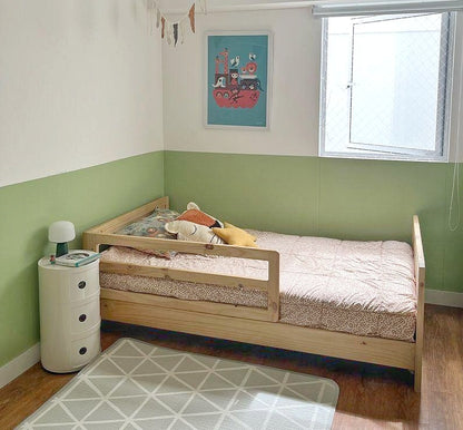 Cama Asiri Flat convertible y evolutiva ideal para la transición de cuna a cama para niños