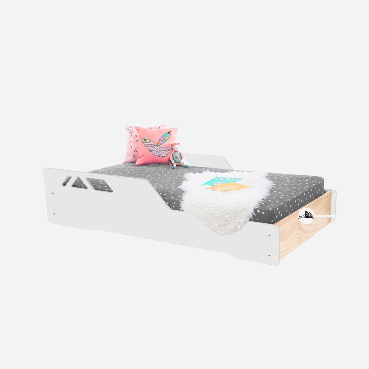 Camita lucca minimalista, hermosa y versátil,Barnizada, madera laminada de pino, lijada, suavizada y filos boleados,medidas de 1 plaza 1.5 plaza.