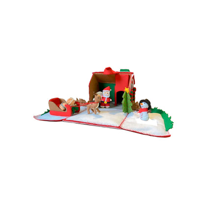 Casita Fieltro Papá Noel