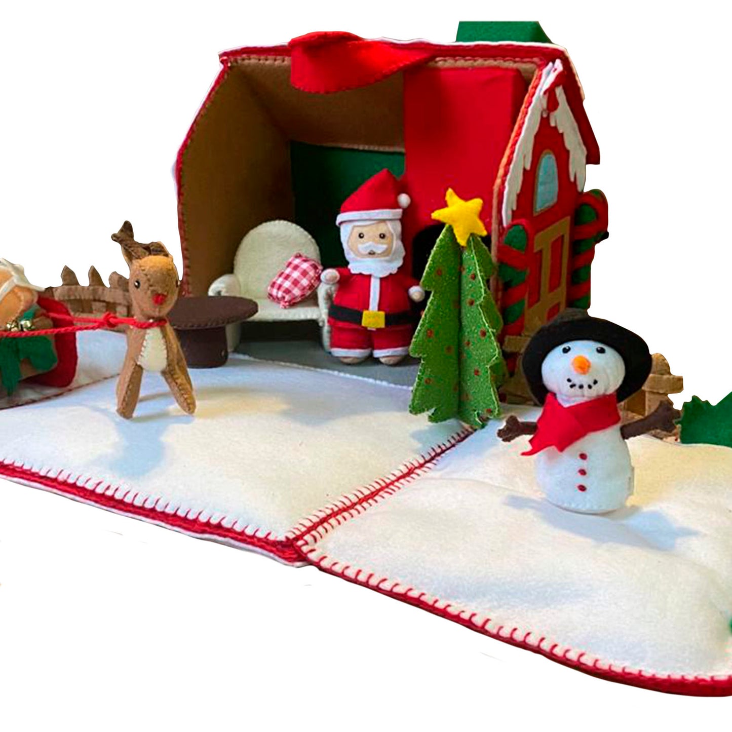 Casita Fieltro Papá Noel