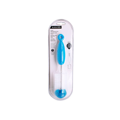 Cepillo Limpiabiberones Duo - Azul