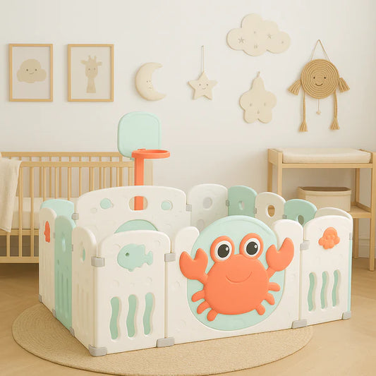 Corral Corralito Ocean 14 Paneles - Mint & White