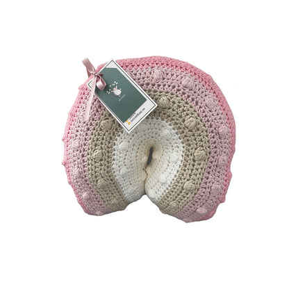 Cojín Arcoíris Beige y Rosa