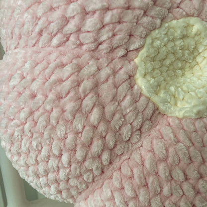 Cojín Flor Redondo Rosado