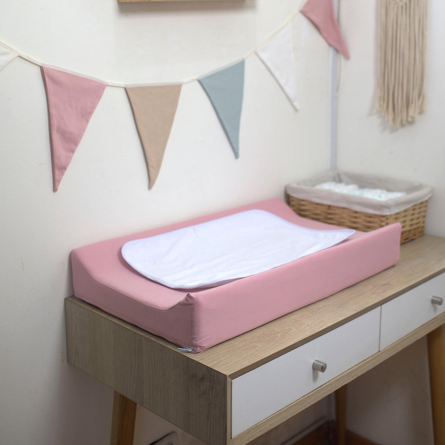Colchón Cambiador 70x40 Tapete Impermeable Rosado Entero