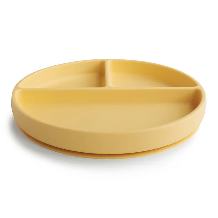 Mushie Plato de Silicona con Divisiones - Pale Daffodil