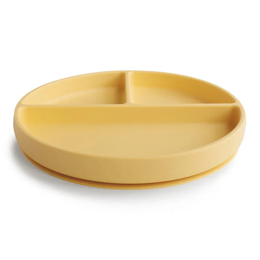 Mushie Plato de Silicona con Divisiones - Pale Daffodil