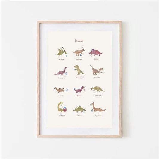 Mushie Poster Medium Dinosaurs