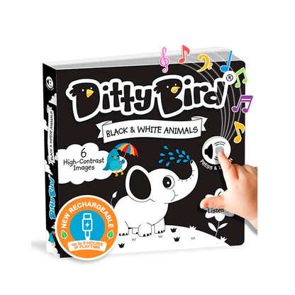 Ditty Bird - Animales en Blanco y Negro en Ingles
