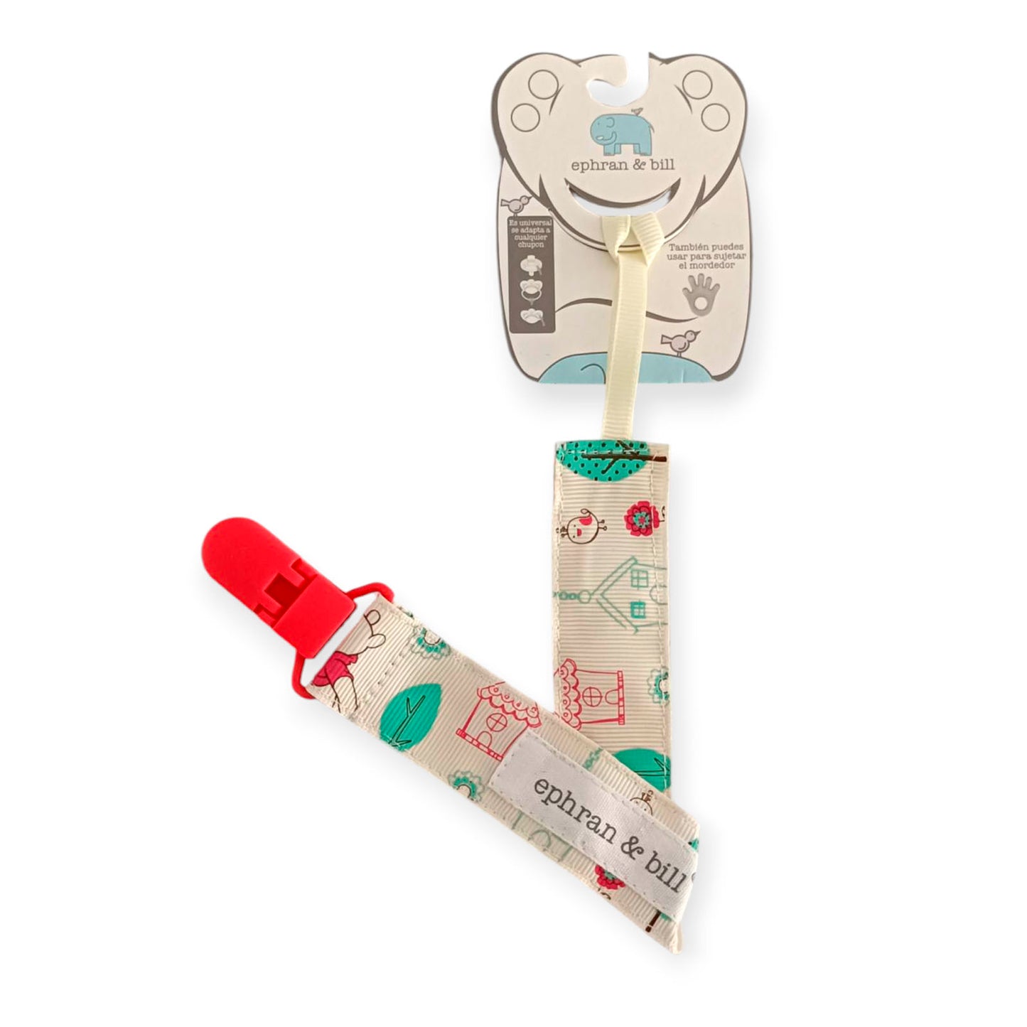 Porta Chupón con Clip Silicona