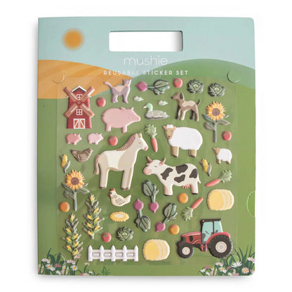 Mushie Sticker Reusable Farm