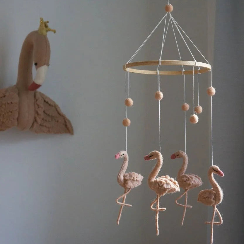 Móvil para Cuna en Fieltro Flamingo - Gamcha