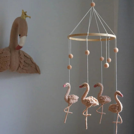 Móvil para Cuna en Fieltro Flamingo - Gamcha