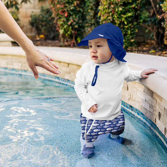Swimsuit Short-Blue Fish