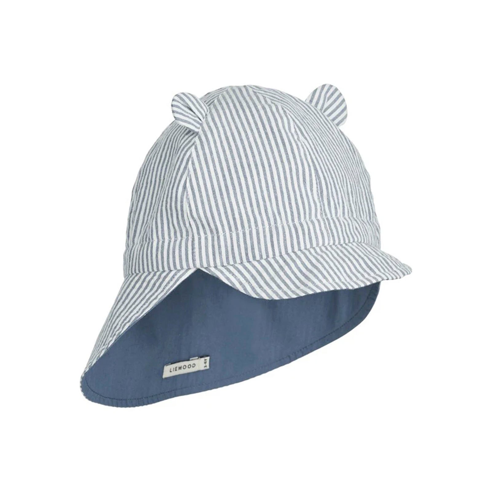 Gorm Blue Gorra Reversible Gorm - Rayas Blue White – Little Design