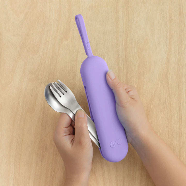 Set de Cubiertos Acero Inoxidable Omie UP Pod & Utensil - Violet