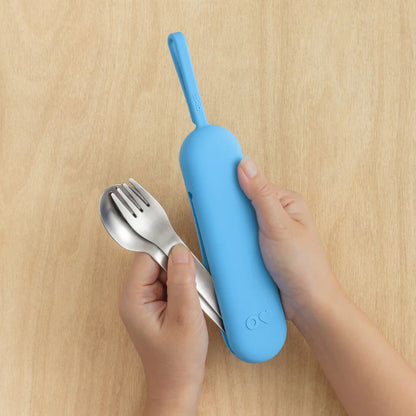 Set de Cubiertos Acero Inoxidable Omie UP Pod & Utensil - Azul