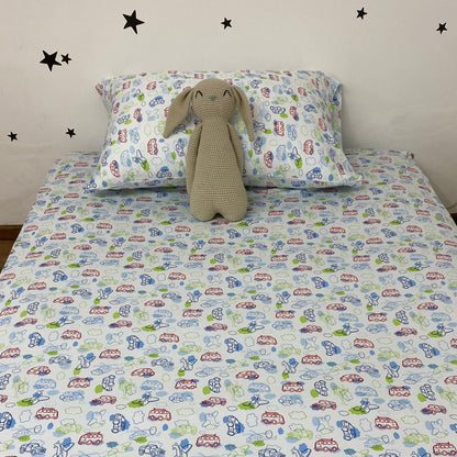 Set de Sábanas Aviones y Autos 1.5 Plz