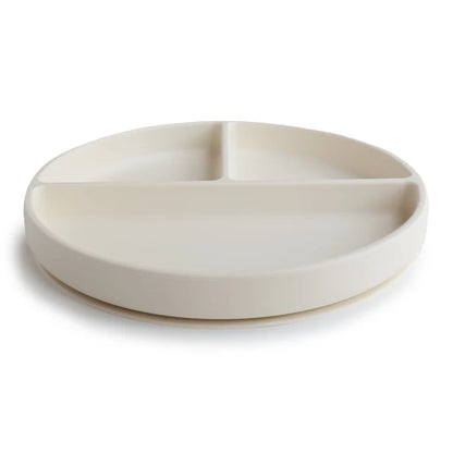 Mushie Plato de Silicona con Divisiones- Ivory