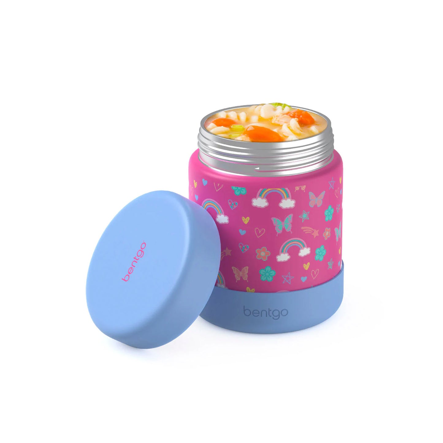 Jar de Acero Inoxidable Bentgo Kids - Arcoíris y Mariposas