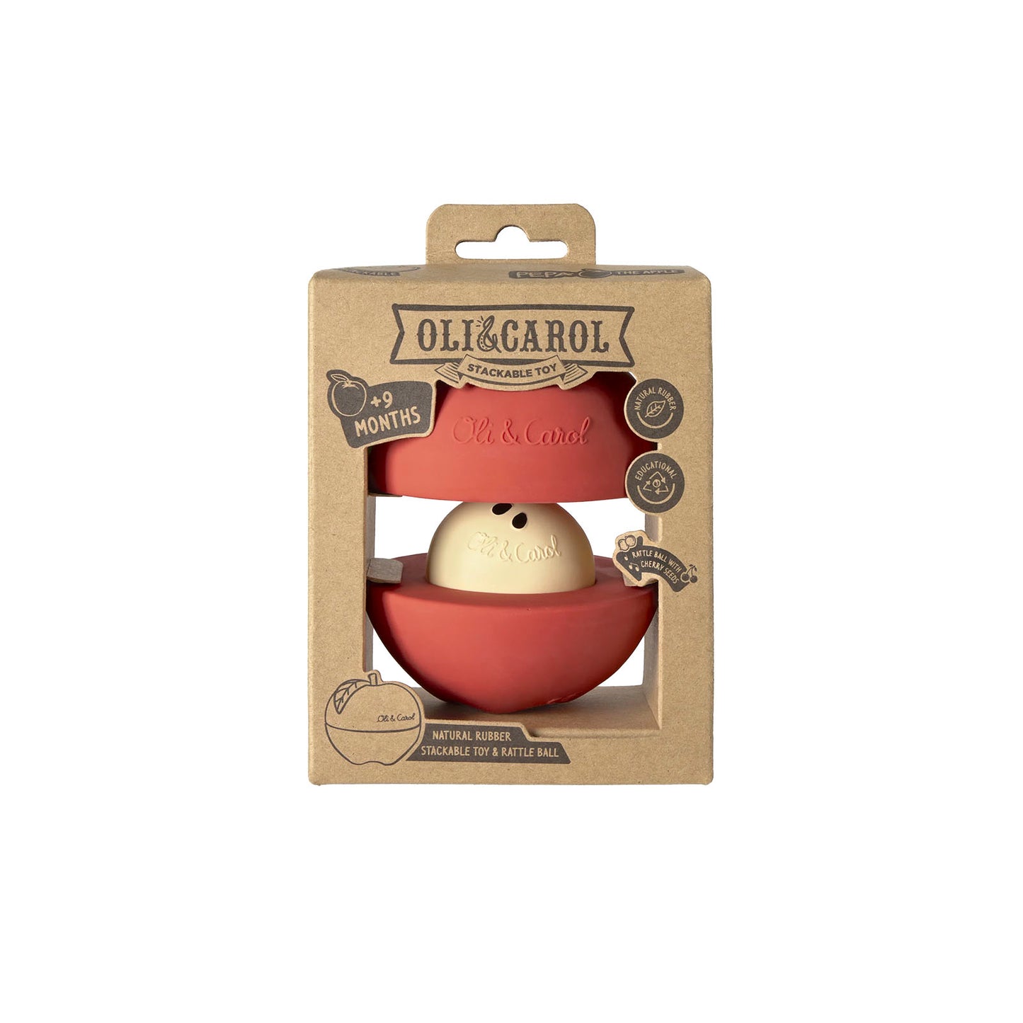 Juguete Apilable Sonajero y Pelota Saltarina - Apple