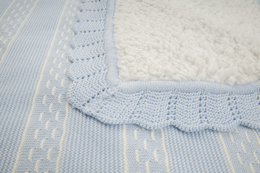 Mantita Listado Celeste bebé