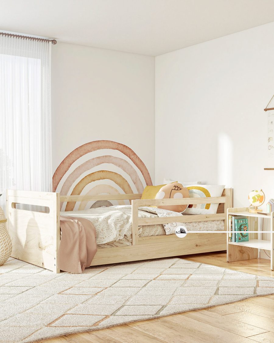 cama, camas, 1 plaza, 1.5 plazas, muebles infantiles, colección, funcionales, modulares, diseñadas, enfoque, montessori, sostenibilidad, convertible, niños, niñas, madera, evolutivas, medio ambiente, somos verde, minimalista, decoración, hogar, cuartos, barnizadas 