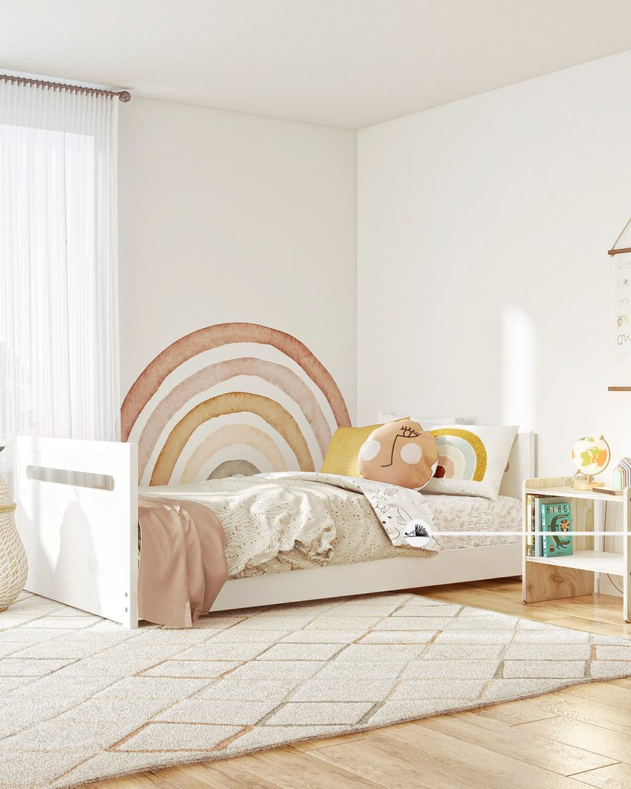 cama, camas, 1 plaza, 1.5 plazas, muebles infantiles, colección, funcionales, modulares, diseñadas, enfoque, montessori, sostenibilidad, convertible, niños, niñas, madera, evolutivas, medio ambiente, somos verde, minimalista, decoración, hogar, cuartos, barnizadas 