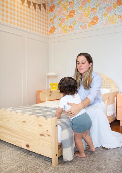 cama Bali, 1 plaza, 1.5 plazas, muebles infantiles, colección exclusiva, montessori,  sostenibilidad, niños, niñas, madera, evolutivas, ecológicas, ambiente, somos verde, minimalista, dormitorio; decoración, hogar, moderna, barnizadas, sencillez. ratán, delicadeza, ternura.