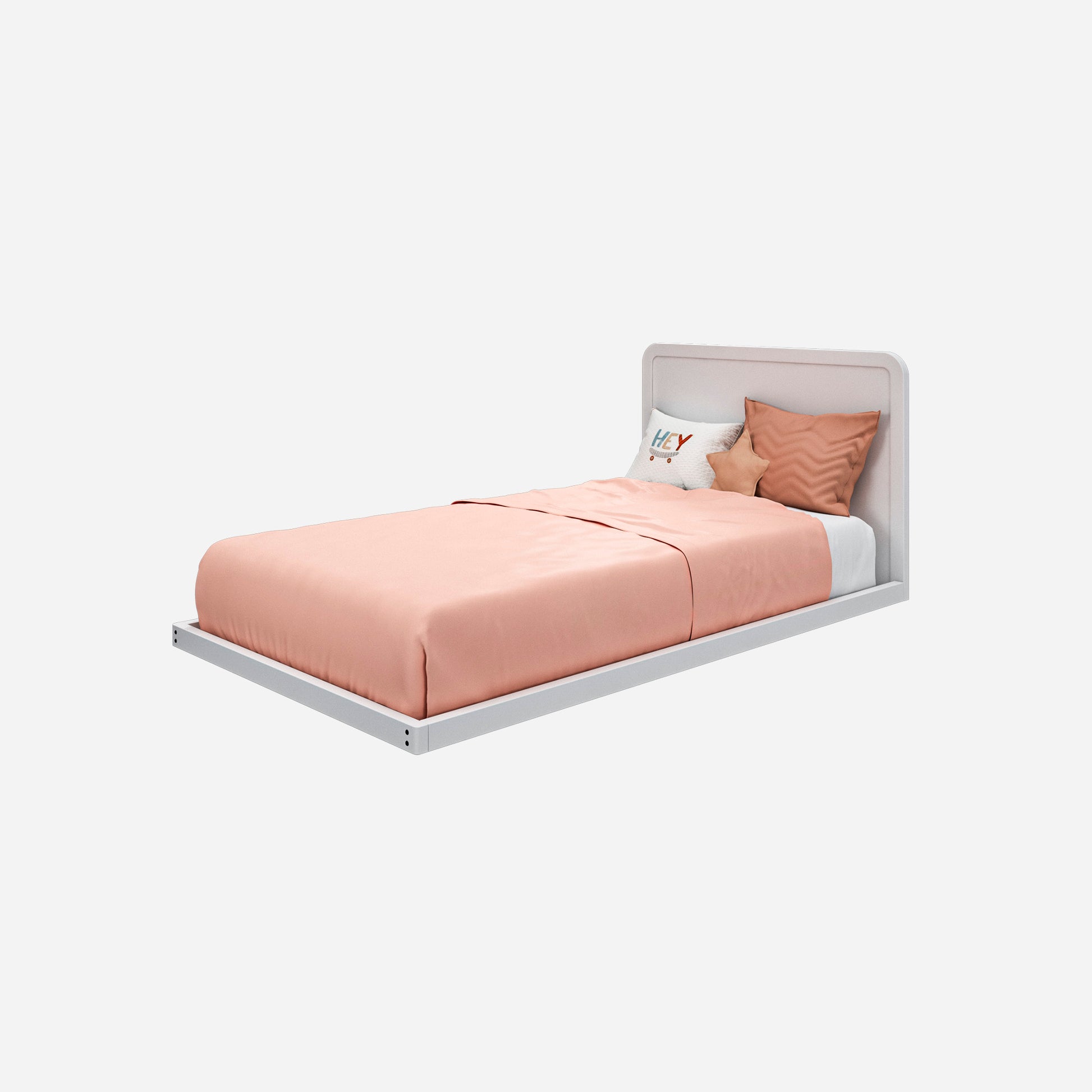 cama Mia, 1 plaza, 1.5 plazas, muebles infantiles, colección exclusiva, montessori,  sostenibilidad, niños, niñas, madera, evolutivas, ecológicas, ambiente, somos verde, minimalista, dormitorio; decoración, hogar, moderna, barnizadas, sencillez. seguridad, delicadeza, ternura.