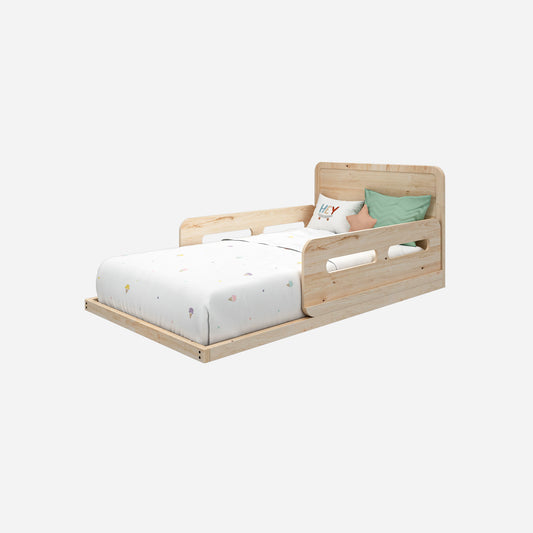 cama Mia, sprout, 1 plaza, 1.5 plazas, muebles infantiles, colección exclusiva, montessori,  sostenibilidad, niños, niñas, madera, evolutivas, ecológicas, ambiente, somos verde, minimalista, dormitorio; decoración, hogar, moderna, barnizadas, sencillez. seguridad, delicadeza, ternura.