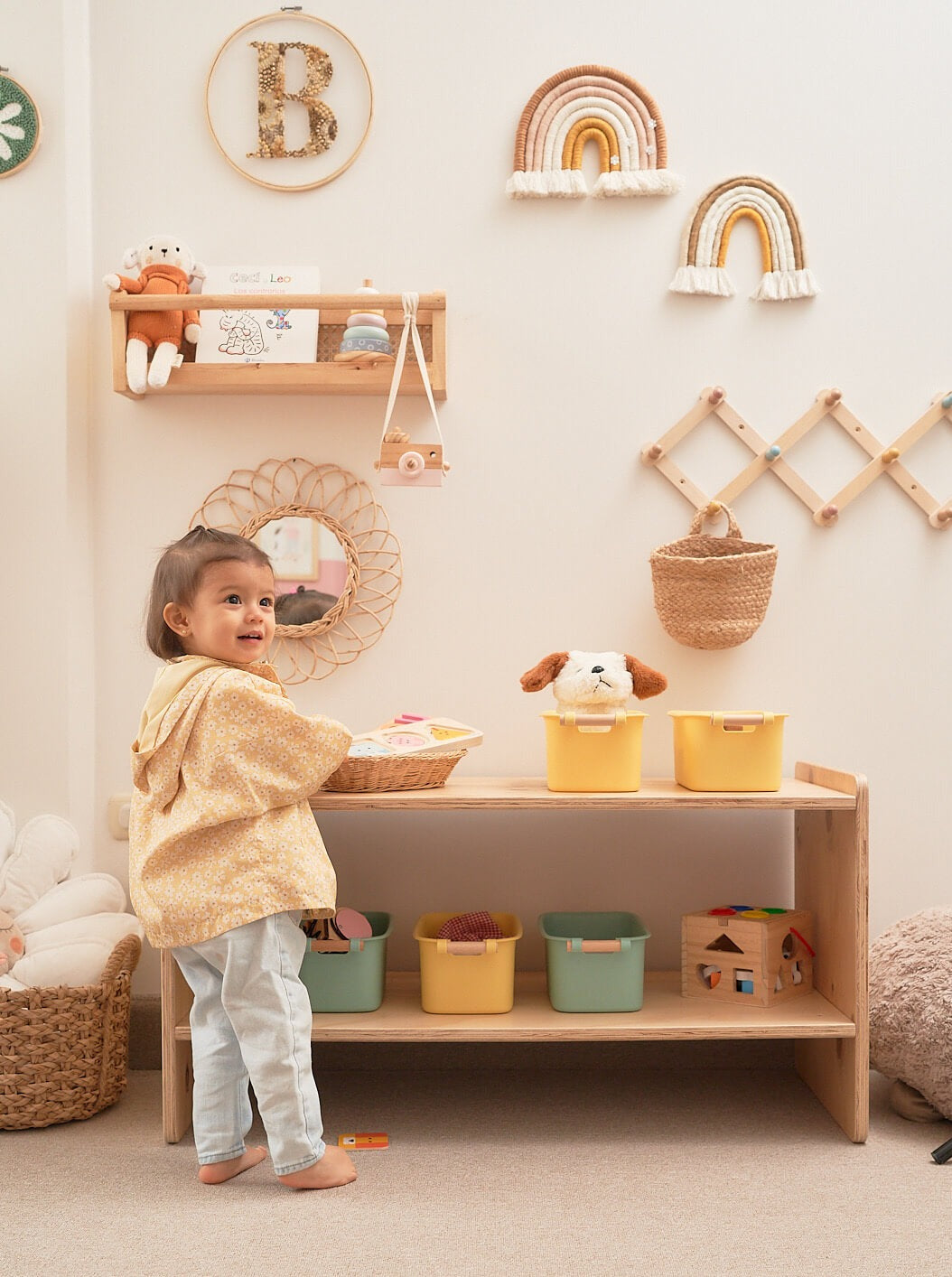 Estante de madera, start, dormitorio, home, decoración, 2 niveles, habitación, moderno, minimalista, niñas, niños, muebles infantiles, decorar, funcional, vintage, elegante, baby, organizador de juguetero, infantil,cajones.