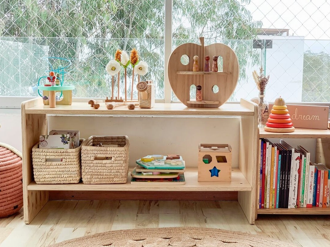 Estante de madera, start, dormitorio, home, decoración, 2 niveles, habitación, moderno, minimalista, niñas, niños, muebles infantiles, decorar, funcional, vintage, elegante, baby, organizador de juguetero, infantil,cajones.