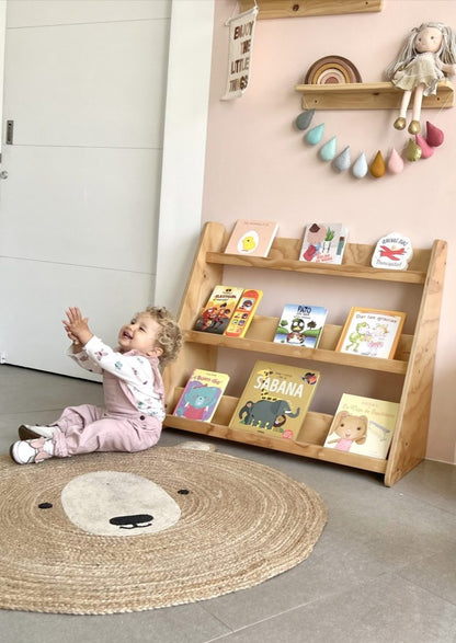 Librero, capacidad 40 libros, montessori, evolutivo, dormitorio, home, decoración, habitación, moderno, minimalista, niñas, niños, muebles infantiles, decorar, funcional, vintage, elegante, baby, infantil, librero organizador, multiuso, zona para leer, estudiar, madera, 2 niveles, madera.