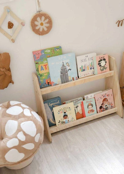 Librero, capacidad 20 libros, montessori, evolutivo, dormitorio, home, decoración, habitación, moderno, minimalista, niñas, niños, muebles infantiles, decorar, funcional, vintage, elegante, baby, infantil, librero organizador, multiuso, zona para leer, estudiar, madera, 2 niveles, madera.