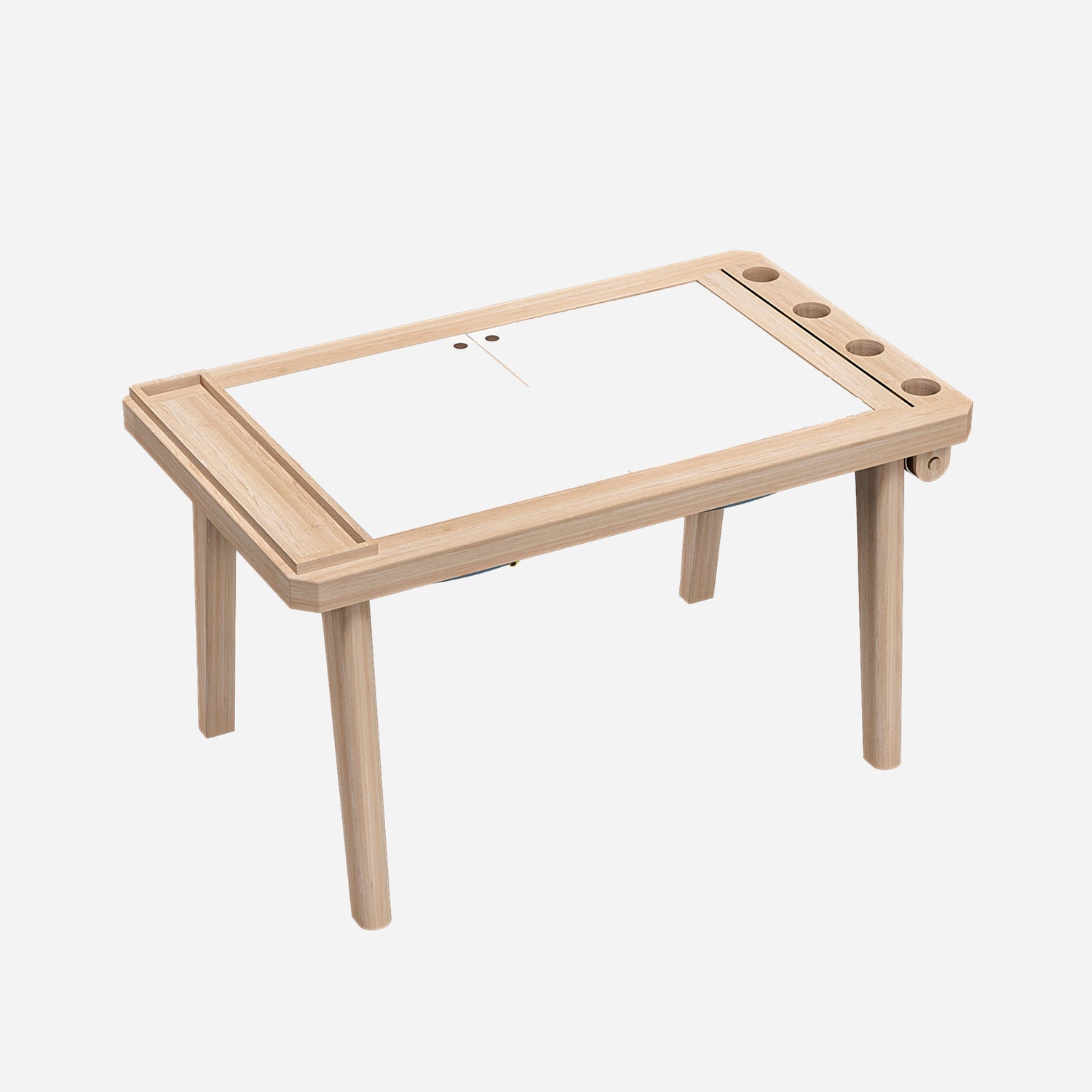 Mesa sensorial evolutiva de madera Montessori.