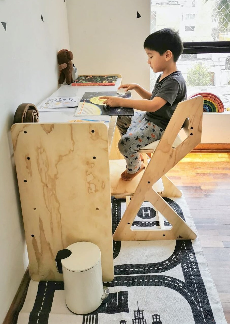 Silla Kay, Sillas evolutiva, dormitorio, home, decoración, habitación, moderno, minimalista, niñas, niños, muebles infantiles, decorar, funcional, vintage, elegante, baby, infantil, organizador, escalera, silla apoyo, multiuso, silla para leer, estudiar, 4 niveles, madera.