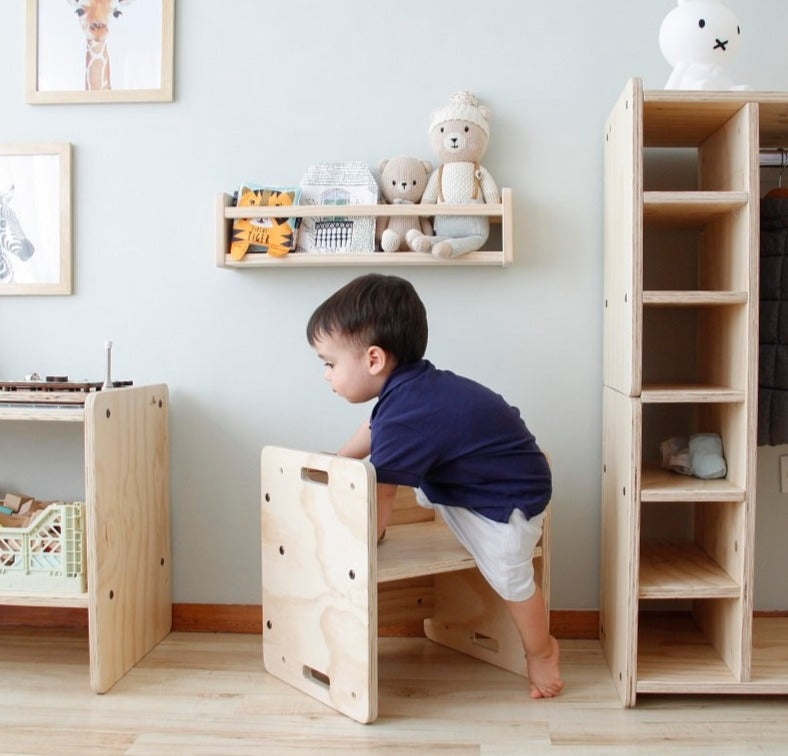 Silla Star, montessori, evolutiva, dormitorio, home, decoración, habitación, moderno, minimalista, niñas, niños, muebles infantiles, decorar, funcional, vintage, elegante, baby, infantil, silla apoyo, multiuso, silla para leer, estudiar, madera, 2 niveles.