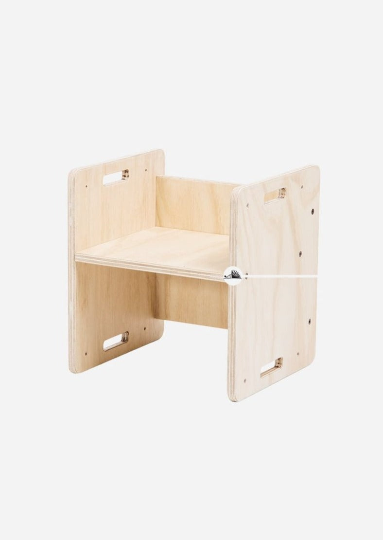 Silla Star, montessori, evolutiva, dormitorio, home, decoración, habitación, moderno, minimalista, niñas, niños, muebles infantiles, decorar, funcional, vintage, elegante, baby, infantil, silla apoyo, multiuso, silla para leer, estudiar, madera, 2 niveles.