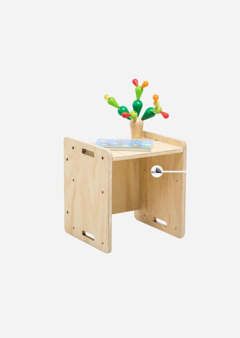 Silla Star, montessori, evolutiva, dormitorio, home, decoración, habitación, moderno, minimalista, niñas, niños, muebles infantiles, decorar, funcional, vintage, elegante, baby, infantil, silla apoyo, multiuso, silla para leer, estudiar, madera, 2 niveles.