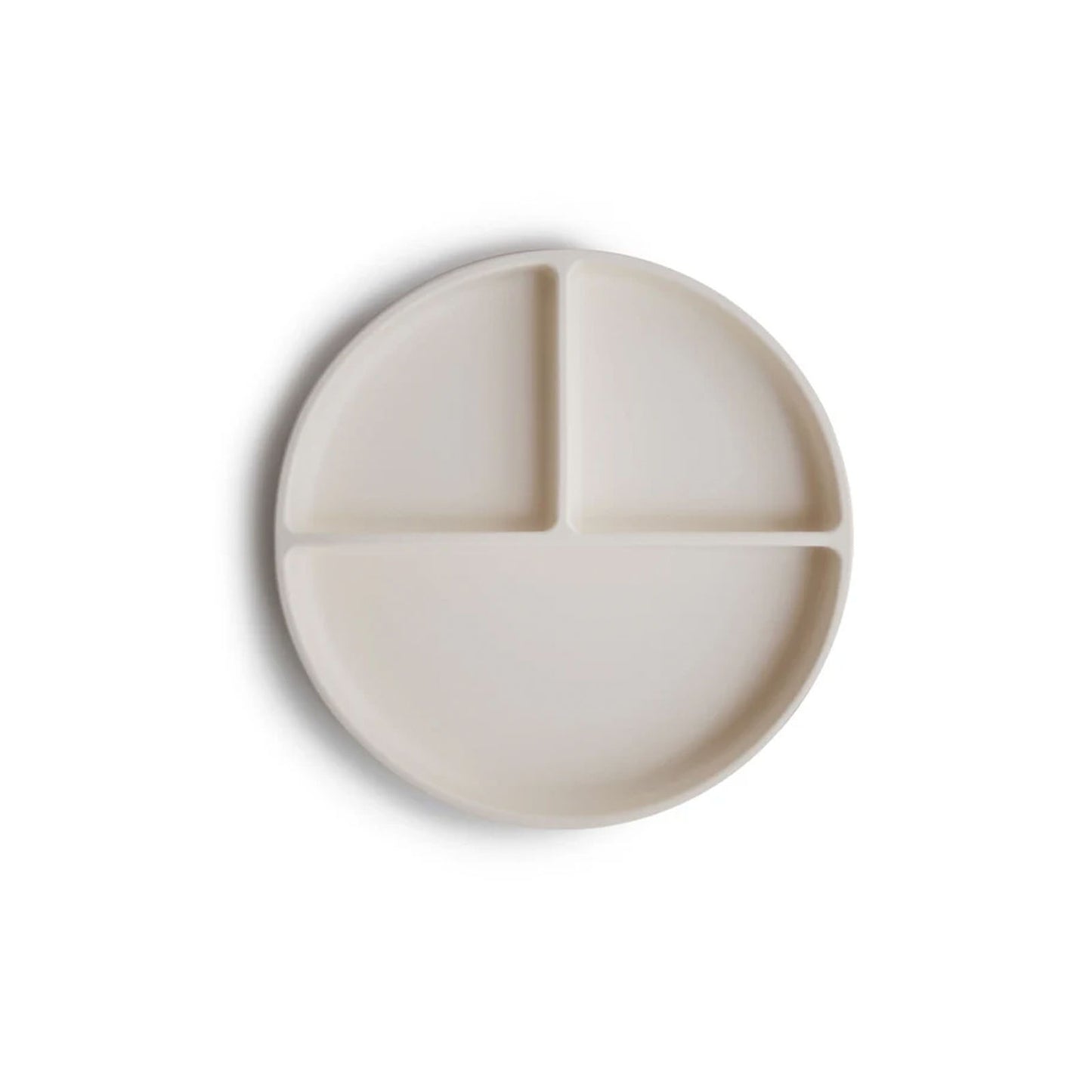 Mushie Plato de Silicona con Divisiones- Ivory