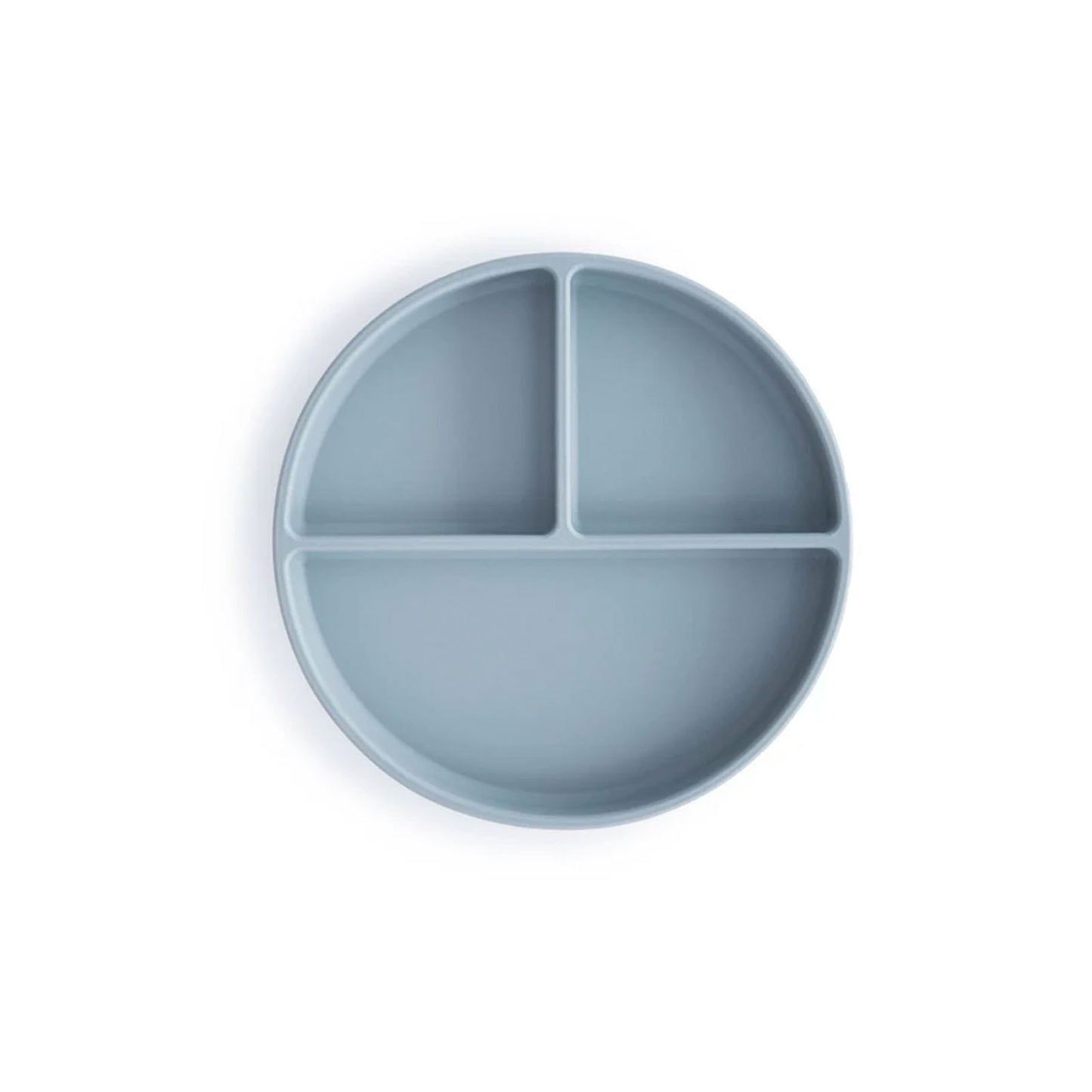Mushie Plato de Silicona con Divisiones - Powder Blue