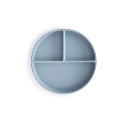 Mushie Plato de Silicona con Divisiones - Powder Blue
