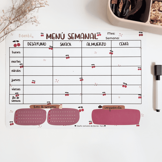 Menú Semanal Cherry