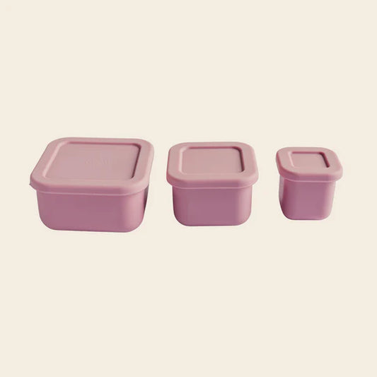 Mini Bento Box Silicona Set X3 - Blush