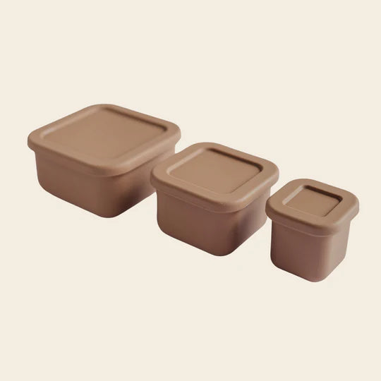 Mini Bento Box Silicona Set X3 - Camel