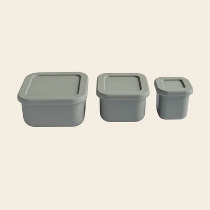 Mini Bento Box Silicona Set X3 - Olive