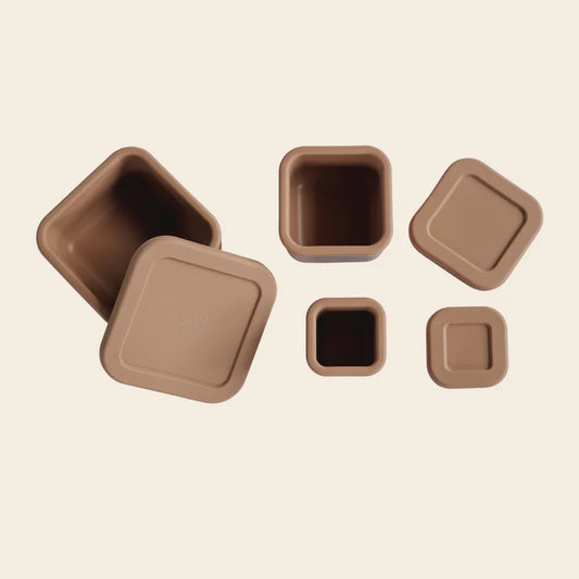 Mini Bento Box Silicona Set X3 - Camel