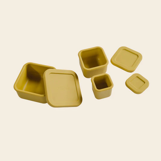Mini Bento Box Silicona Set X3 - Mustard